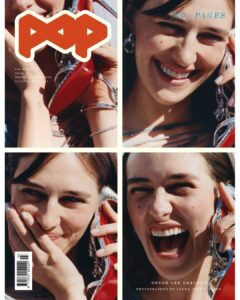 Four close-up portraits of a person showcase lively expressions and playful poses, featuring a bright smile and laughter. The individual holds a red shoe, adorned with sparkling details, against their face. The sequence captures an atmosphere of joy and spontaneity, emphasizing facial reactions and the interaction with the shoe accessory amid a sunlit ambiance.